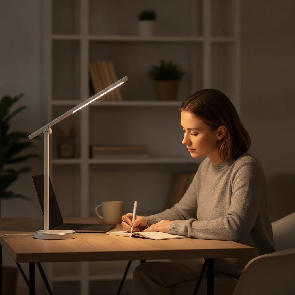 Modern, érintésvezérelt LED asztali lámpa 8W, fehér