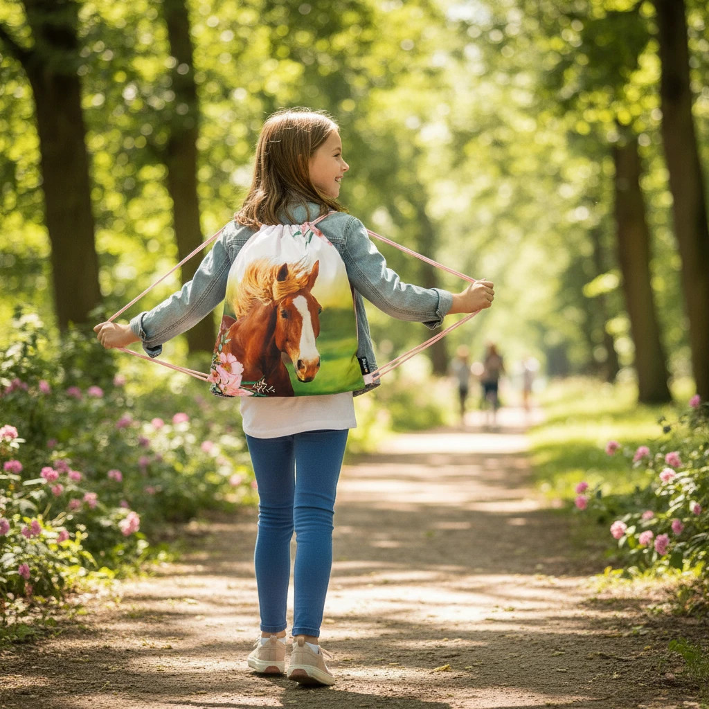Iskolatáska szett OXY PREMIUM 3 részes Ló tolltartóval és tornazsákkal
