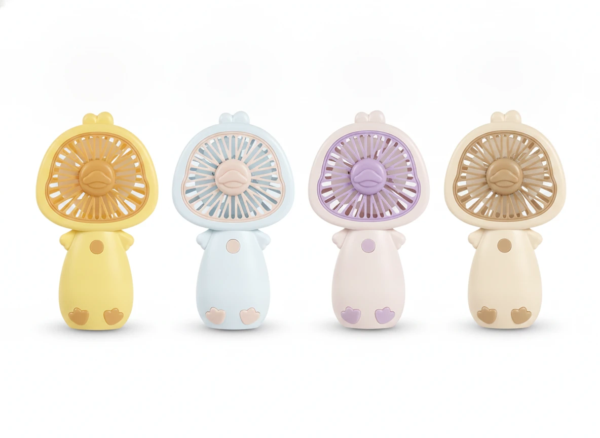 Aranyos Kézi Ventilátor USB Töltéssel - Duck Design