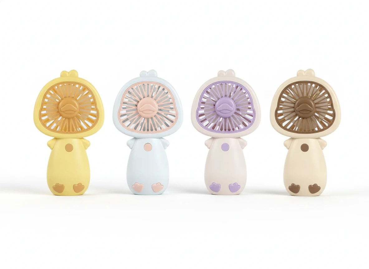 Aranyos Kézi Ventilátor USB Töltéssel - Duck Design