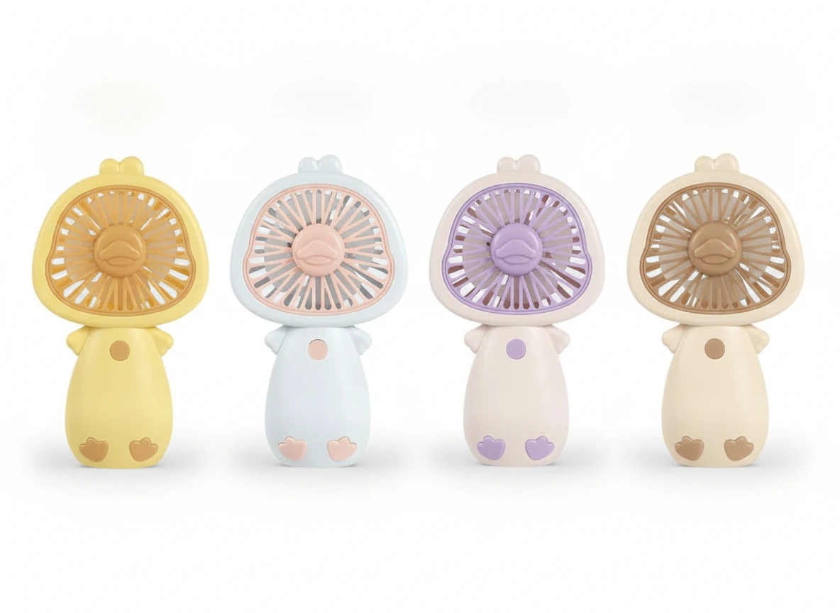 Aranyos Kézi Ventilátor USB Töltéssel - Duck Design