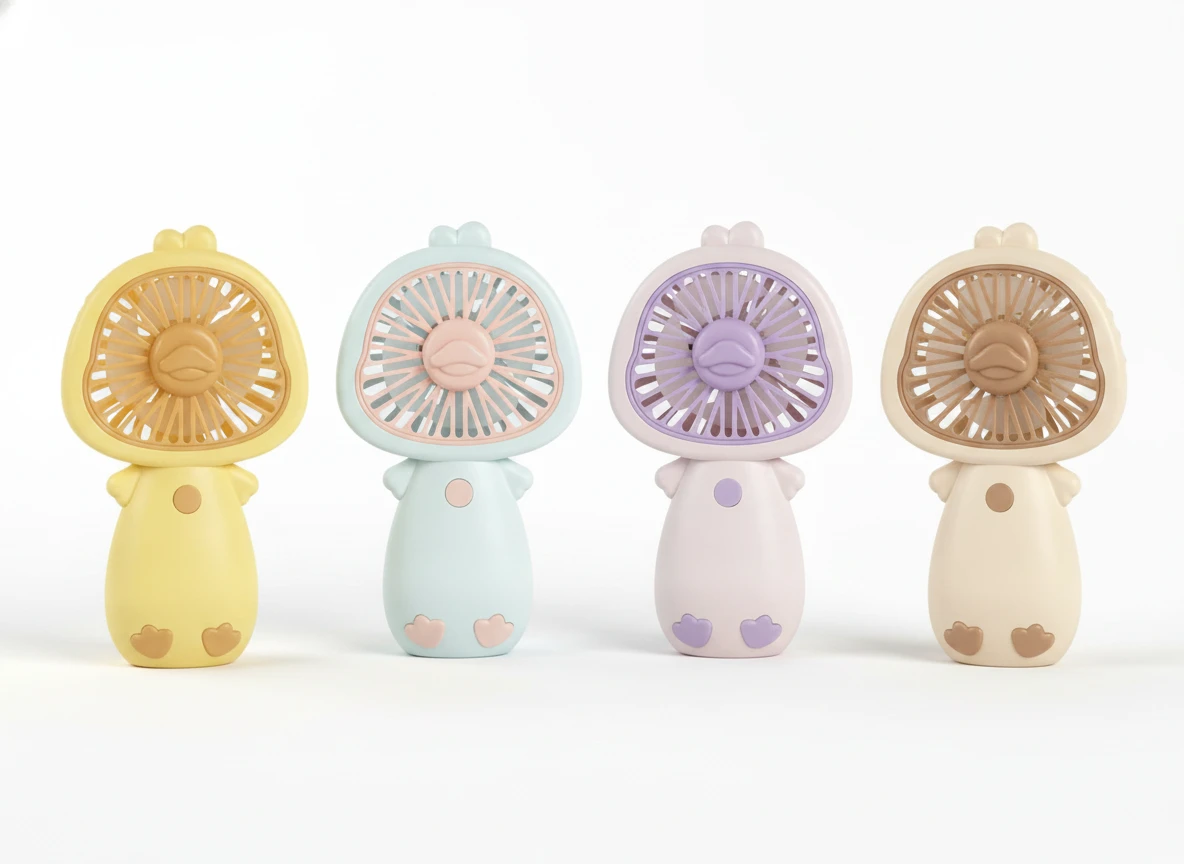 Aranyos Kézi Ventilátor USB Töltéssel - Duck Design