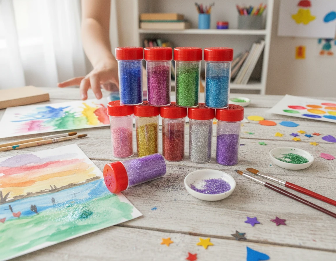 PCH14 Színes Csillámpor Készlet - Kreatív DIY Anyagokhoz