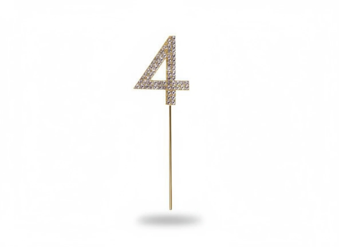 4-es számú köves tortadísz szúrólap 11 cm, 1 db