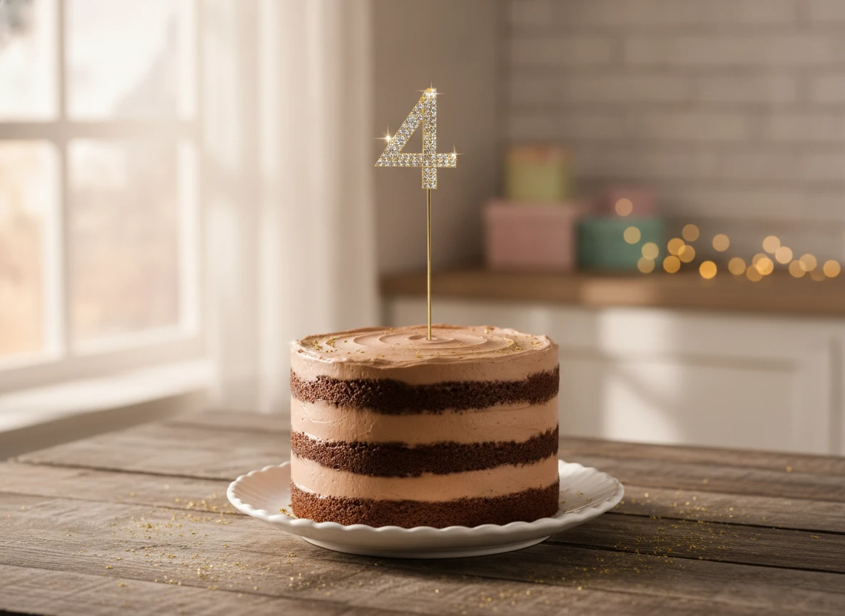 4-es számú köves tortadísz szúrólap 11 cm, 1 db
