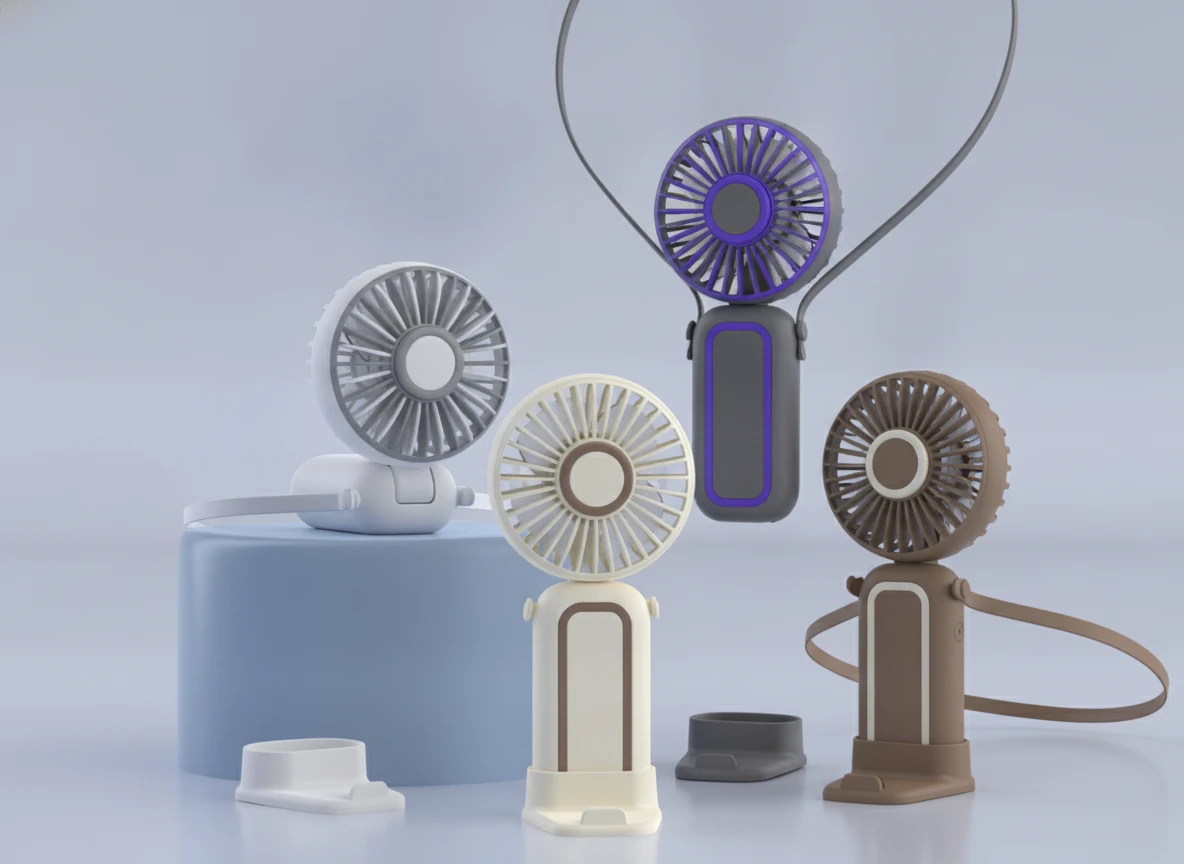 Hordozható, USB tölthető kézi ventilátor - összecsukható