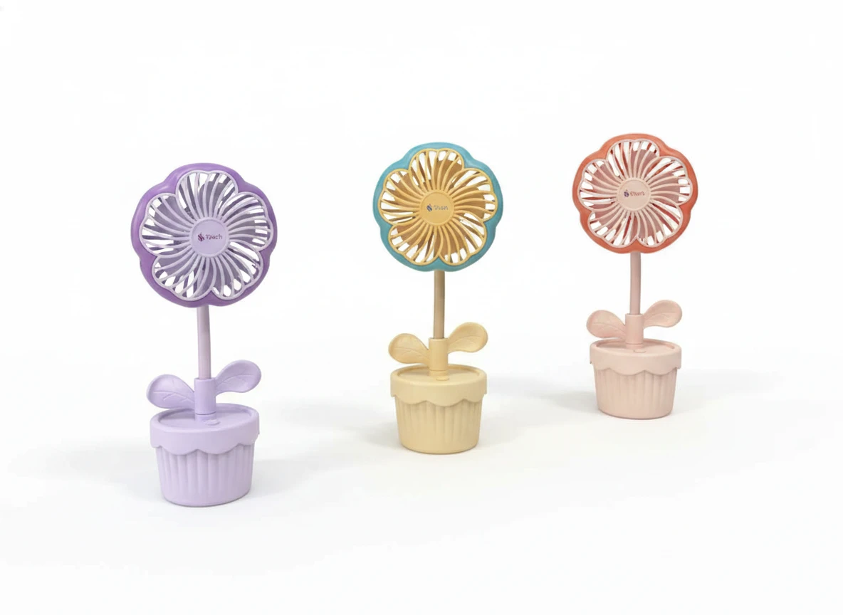 Virágcserép Ventilátor - Színes és Stílusos Hűsítő