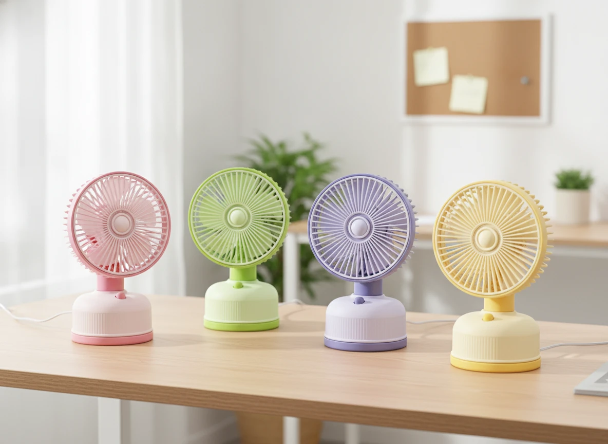 Színes Asztali Ventilátor - Stílusos Hűsítő Megoldás