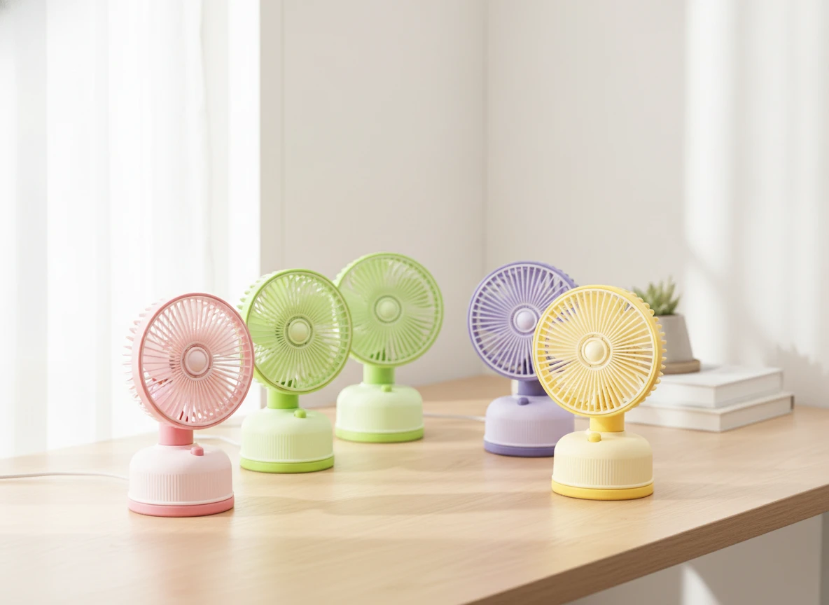 Színes Asztali Ventilátor - Stílusos Hűsítő Megoldás