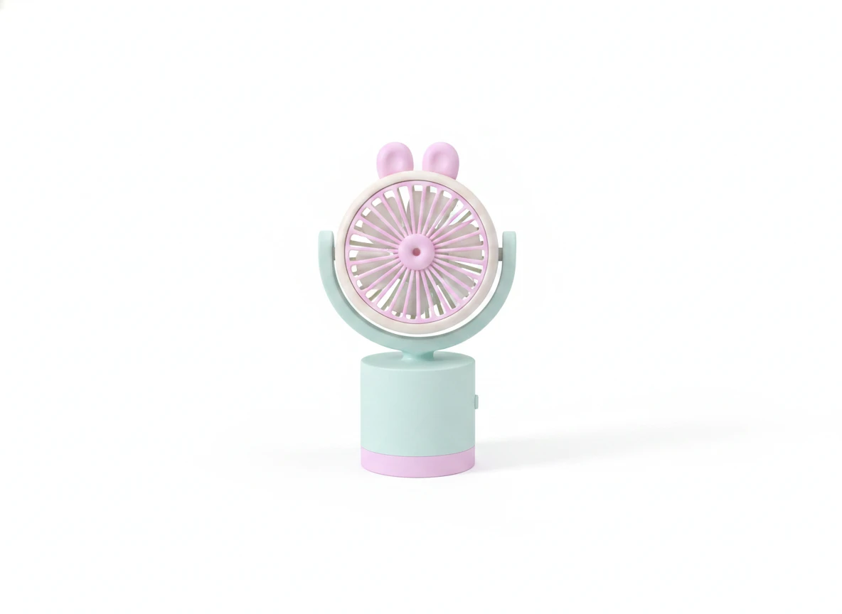 Aranyos Nyuszifüles Újratölthető Ventilátor