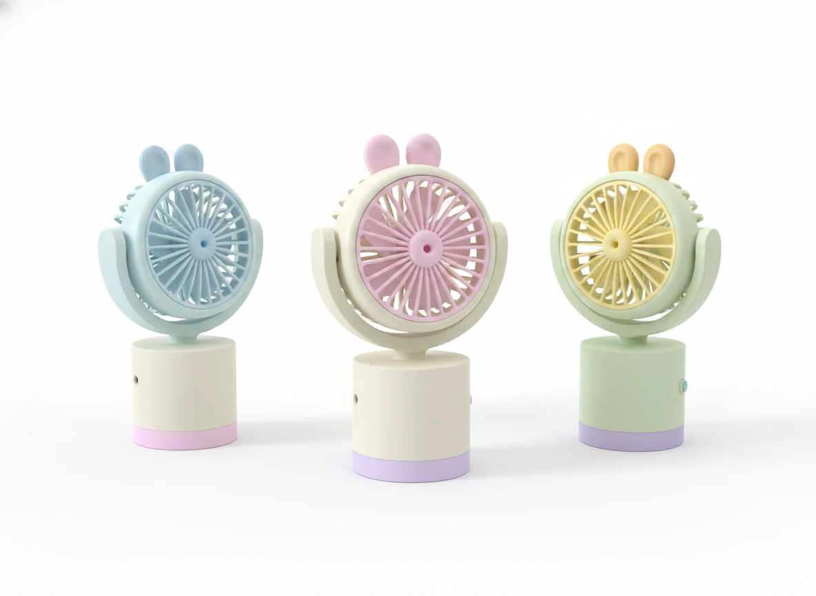 Aranyos Nyuszifüles Újratölthető Ventilátor