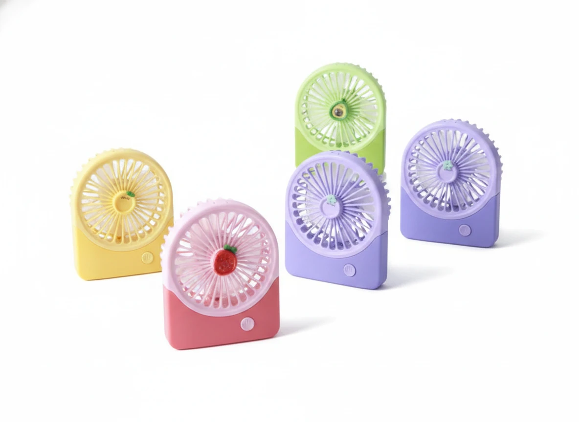 Gyümölcs mintás USB asztali ventilátor – színes változatban