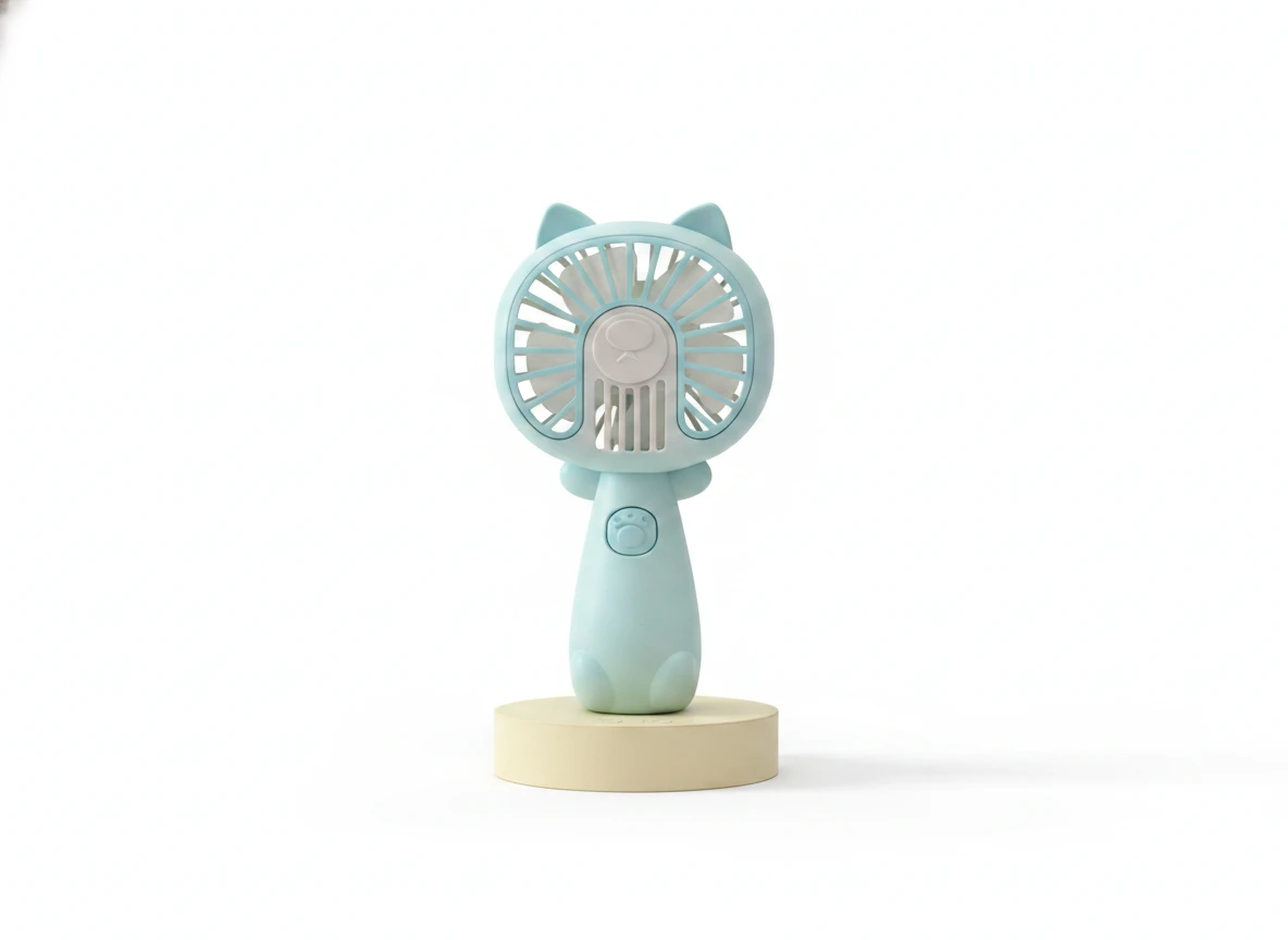 Kézműves Kiscica Kézi Töltő Ventilátor