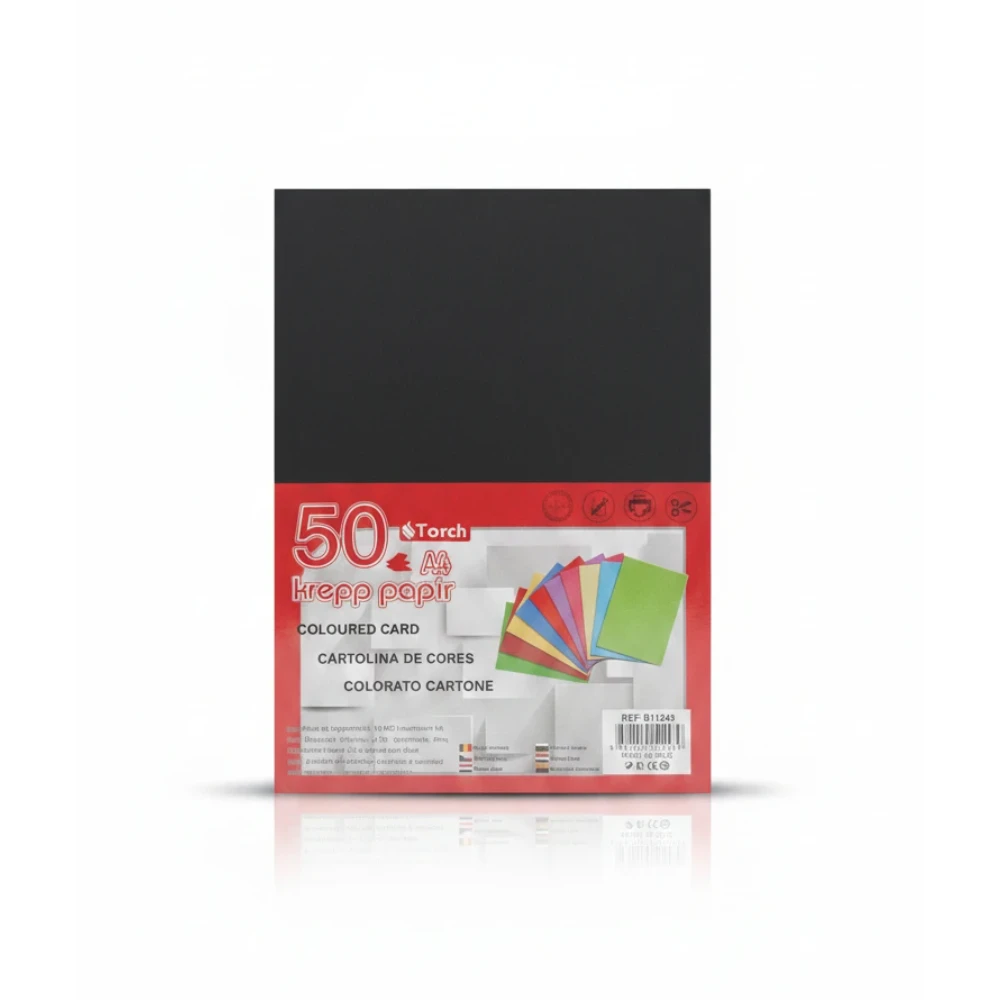 80g A4 Színes Papír - Fekete (50 lap)