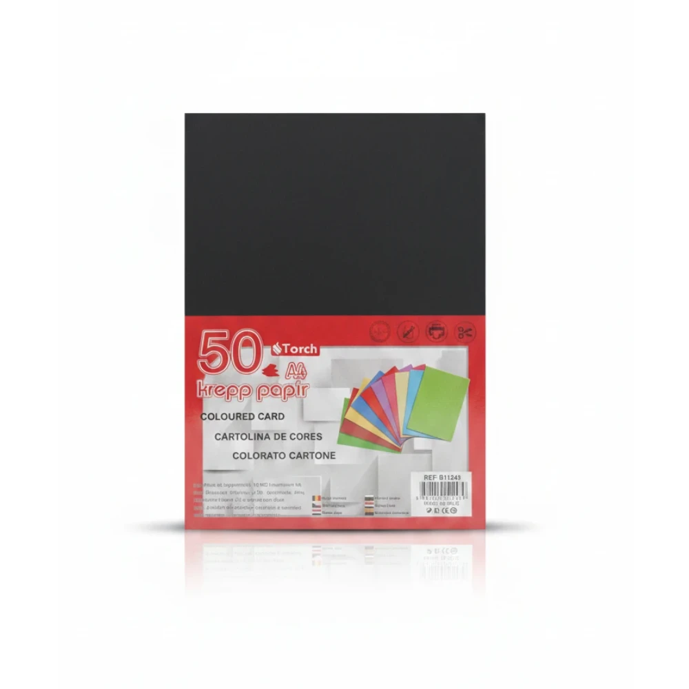 80g A4 Színes Papír - Fekete (50 lap)