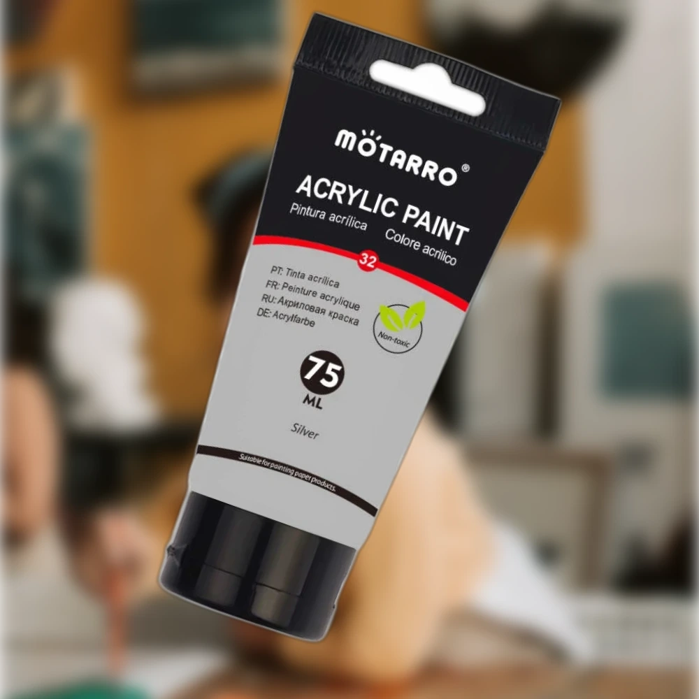 75ml Ezüst Színű Acryl Festék