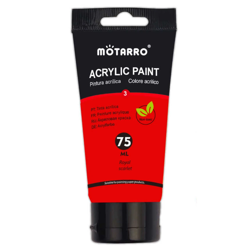 75ml Royal Scarlet Acrylfesték - Élénk Vörös Szín