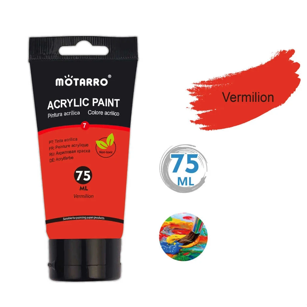 75ml Vermilion Színű Akryl Festék