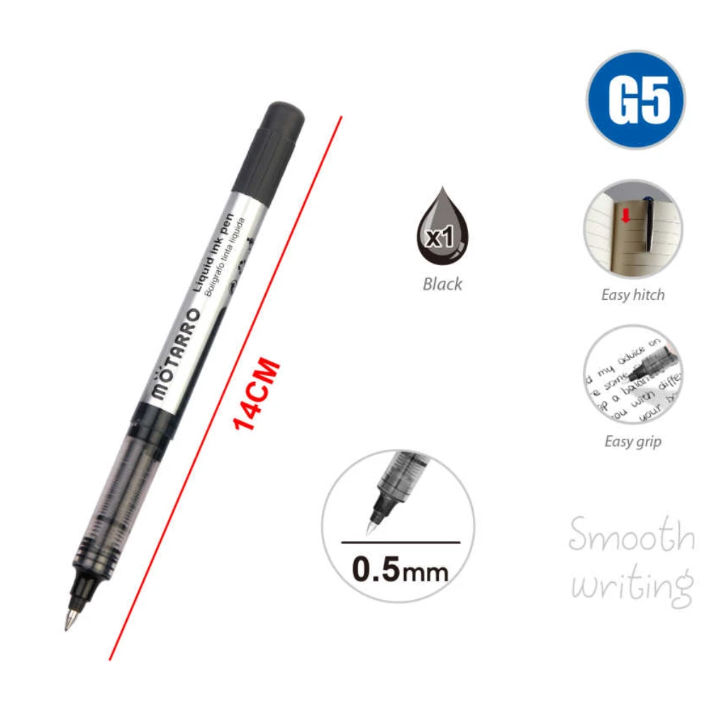  G5 Közepes Hegyű Fekete Toll - 0.5mm