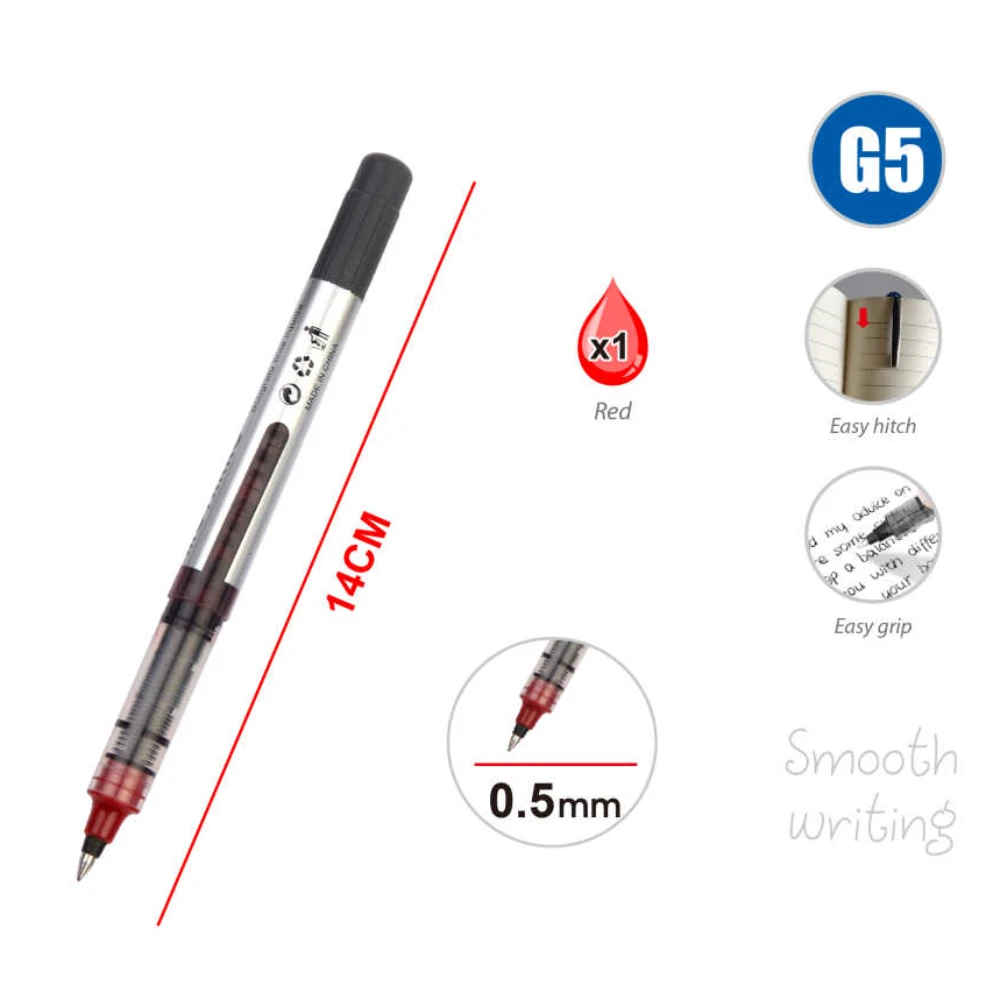 G5 Piros Színű Közepes Toll - 0.5 mm