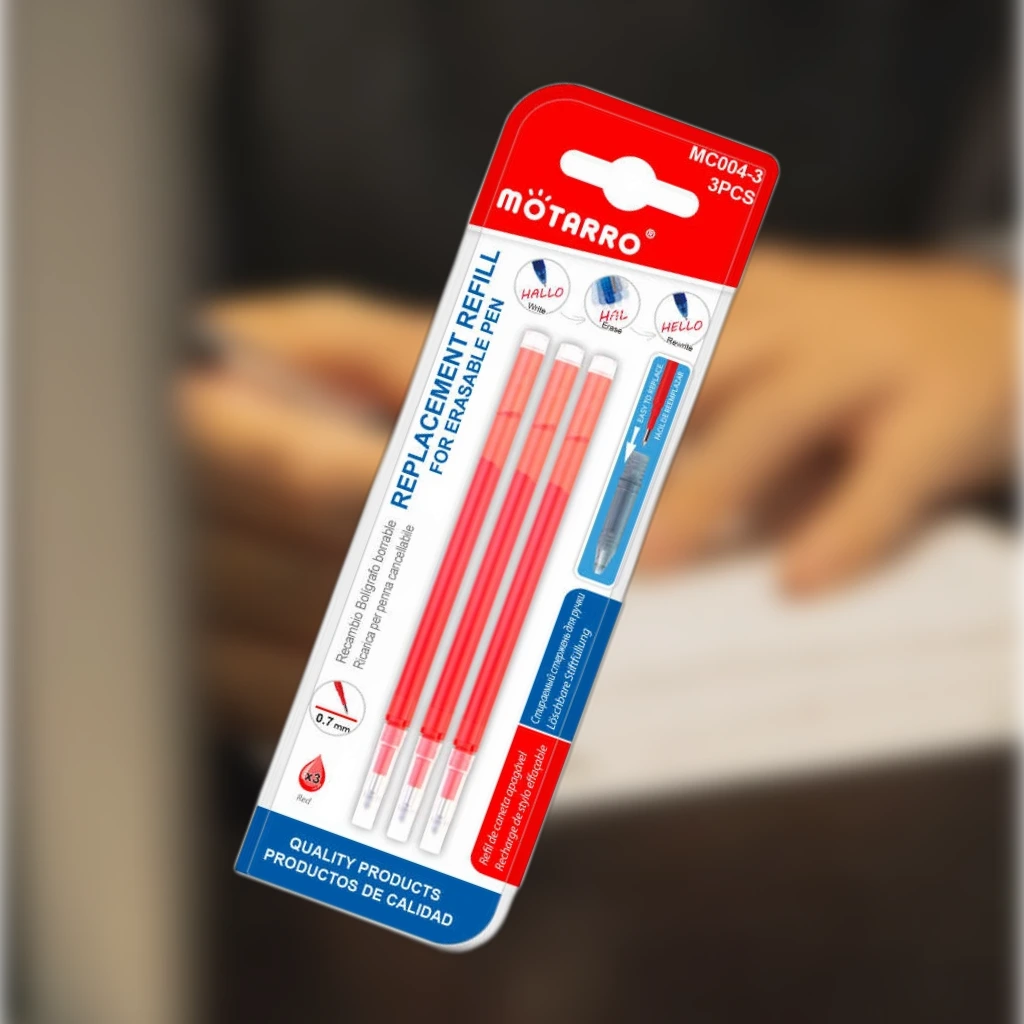Radírozható Toll Utántöltő 3 db Piros