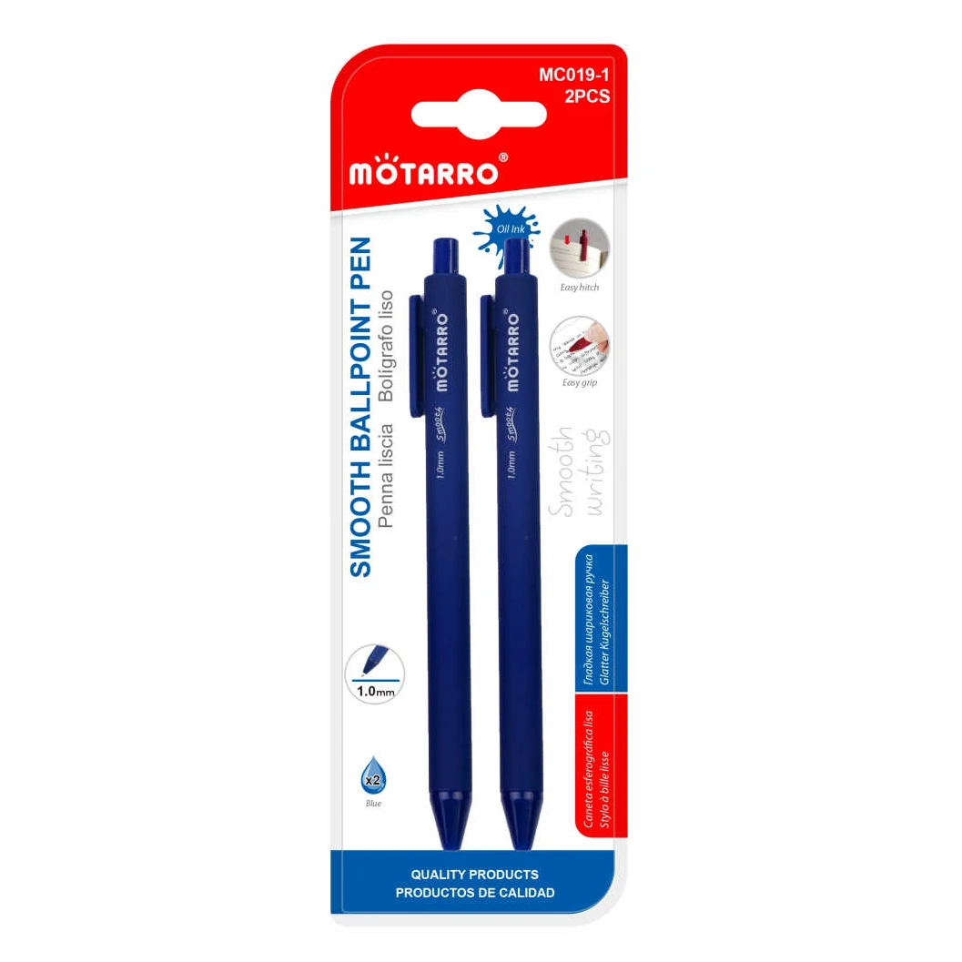 Kék Golyóstoll 2db 1.0mm - Kényelmes Írás Élmény