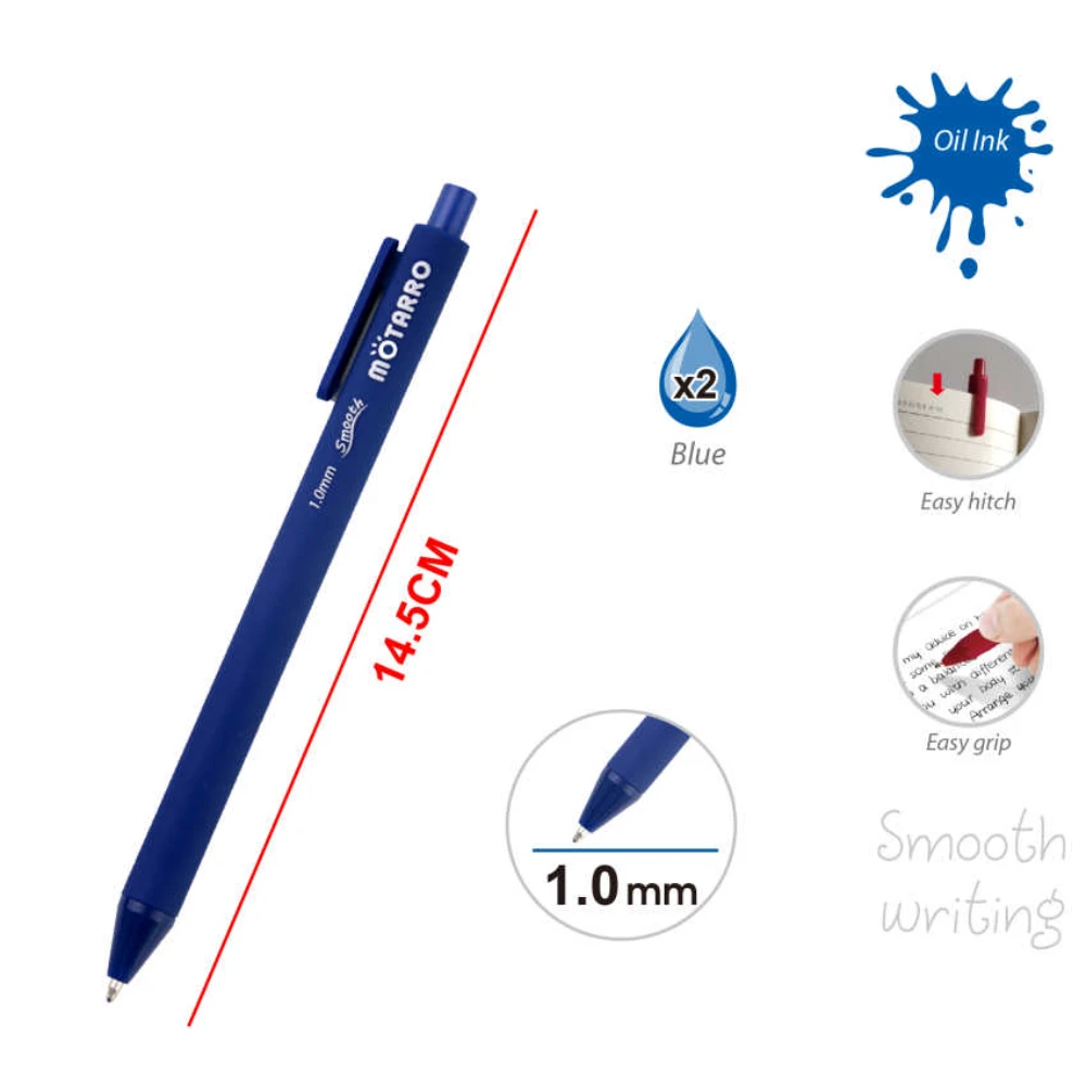 Kék Golyóstoll 2db 1.0mm - Kényelmes Írás Élmény