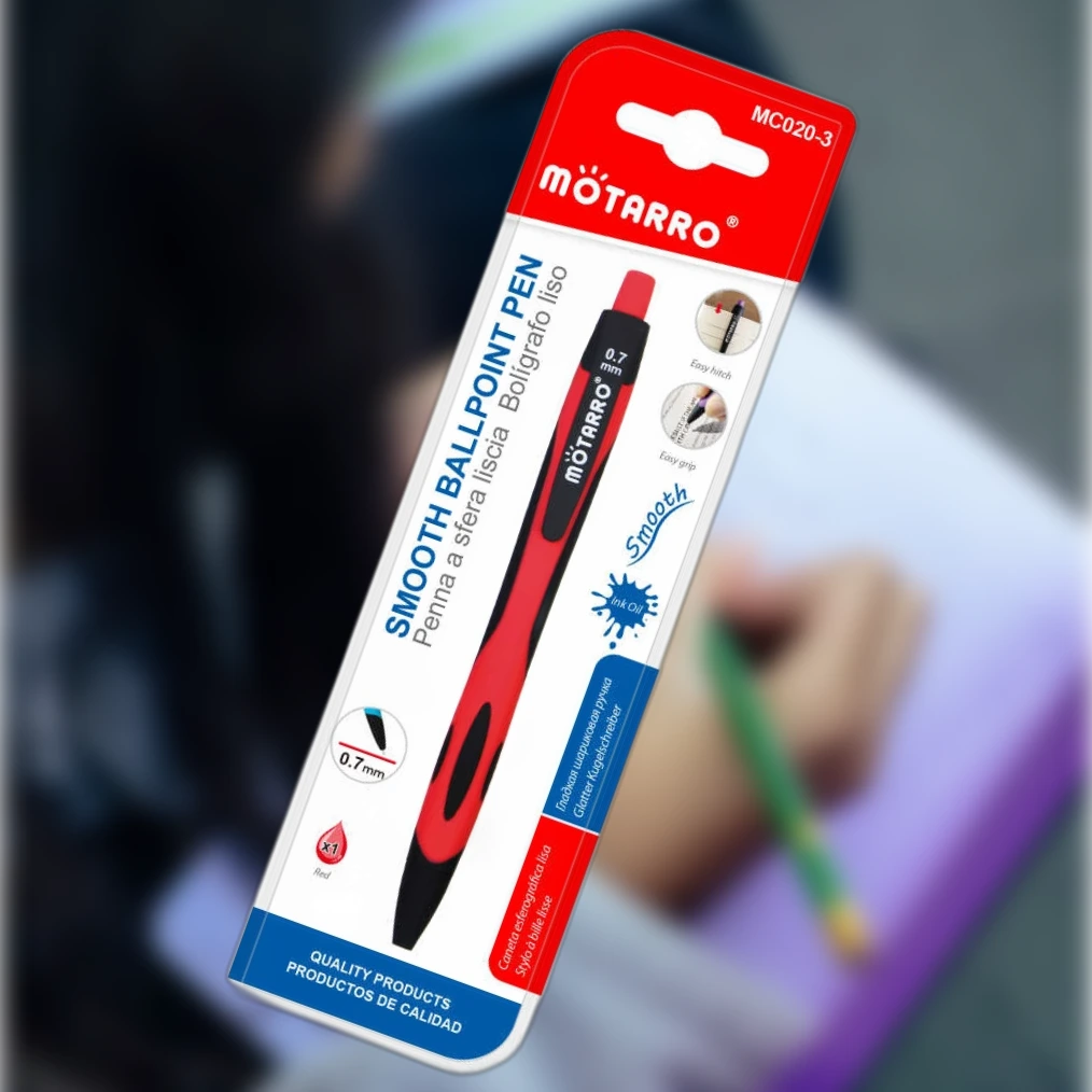 0.7mm Piros Golyóstoll - Kényelmes Írás Élmény