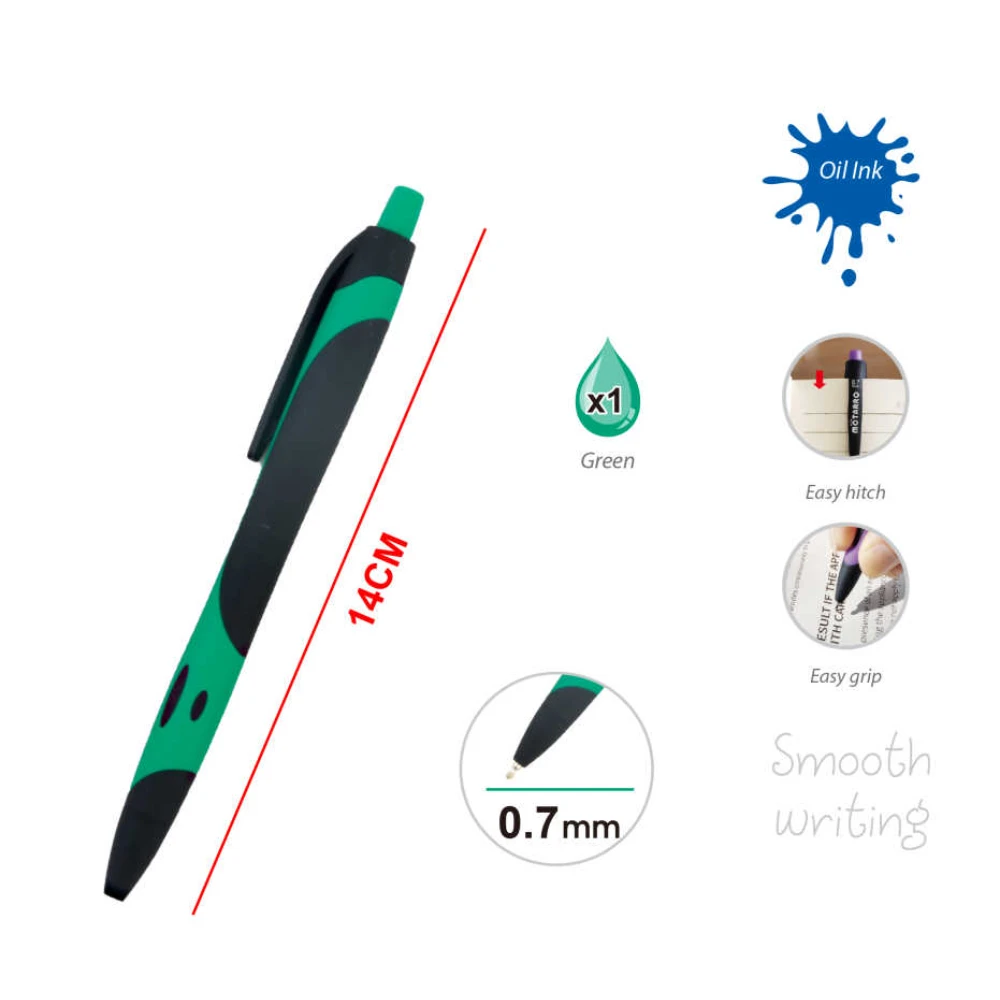 0.7mm Zöld Golyóstoll - Kiváló Írásélmény