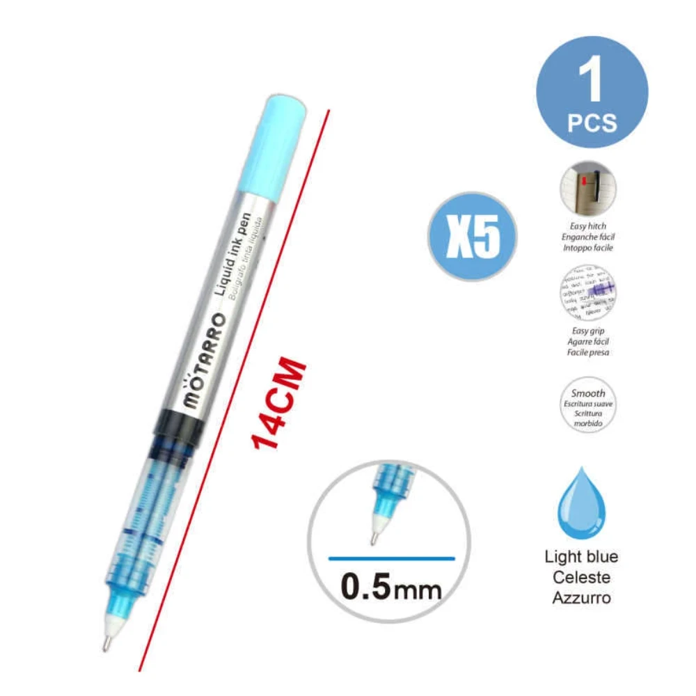X5 Finomhegyű Kék Tinta Toll - 0.5mm