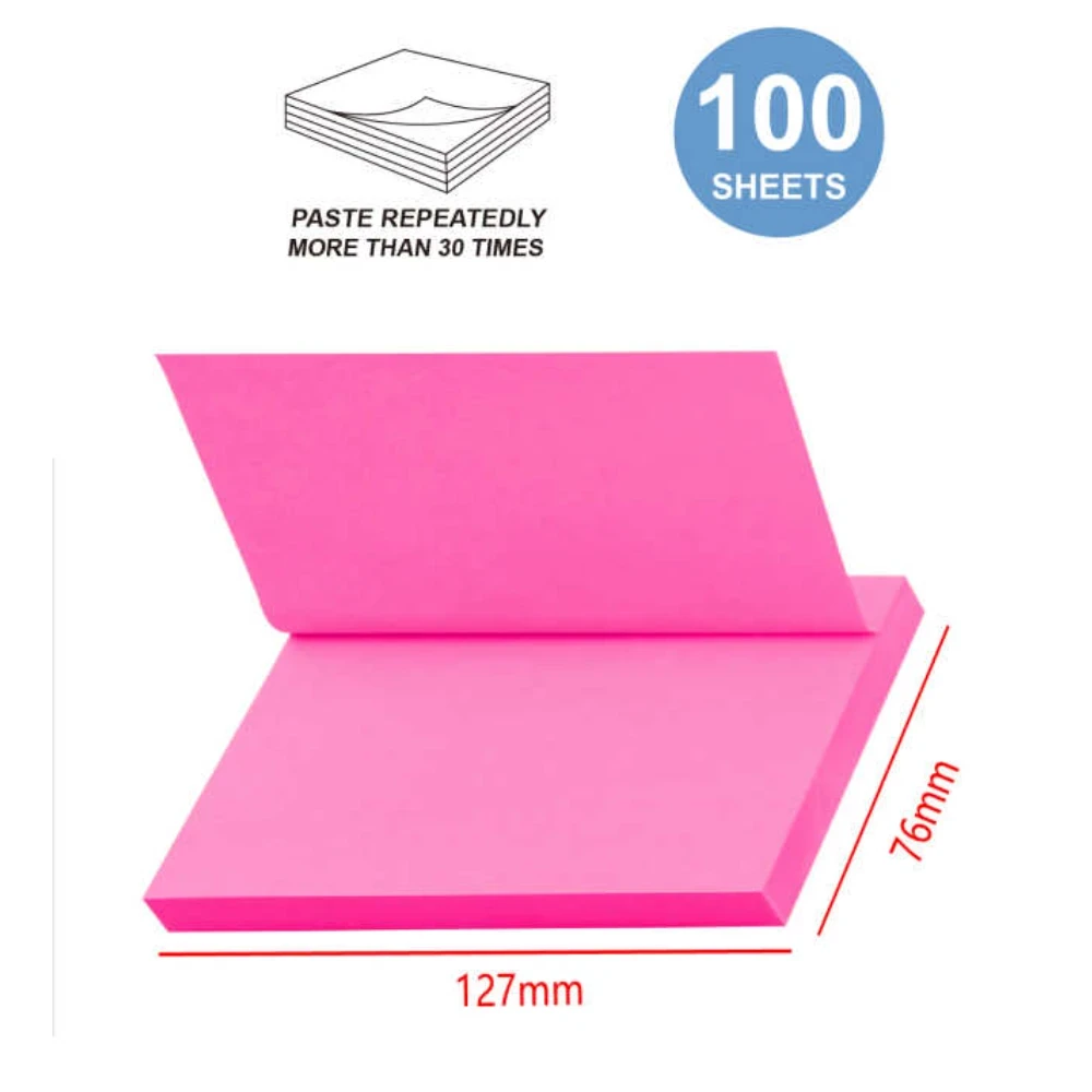 100 darabos színes öntapadós jegyzettömb 76*127mm post it