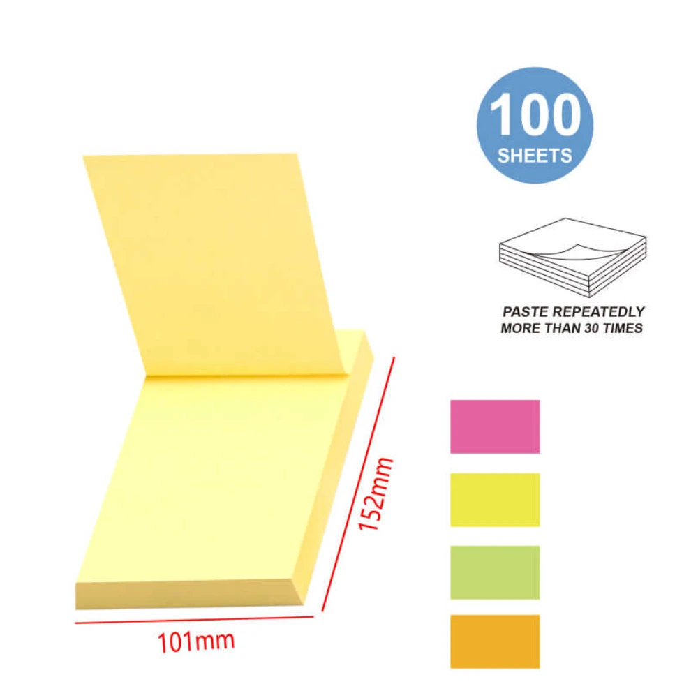 100 lapos színes post-it jegyzet 76*51mm