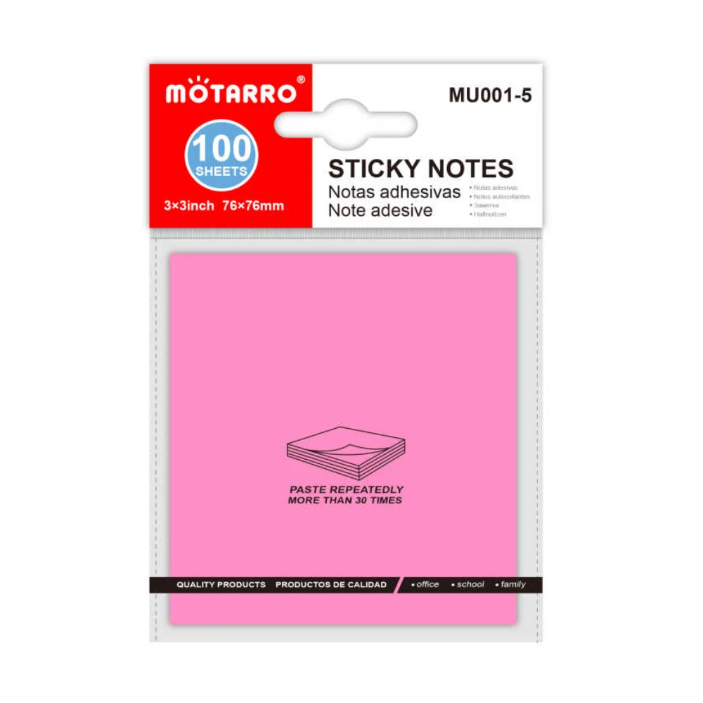 100 db színes öntapadós post-it jegyzet 76*76 mm