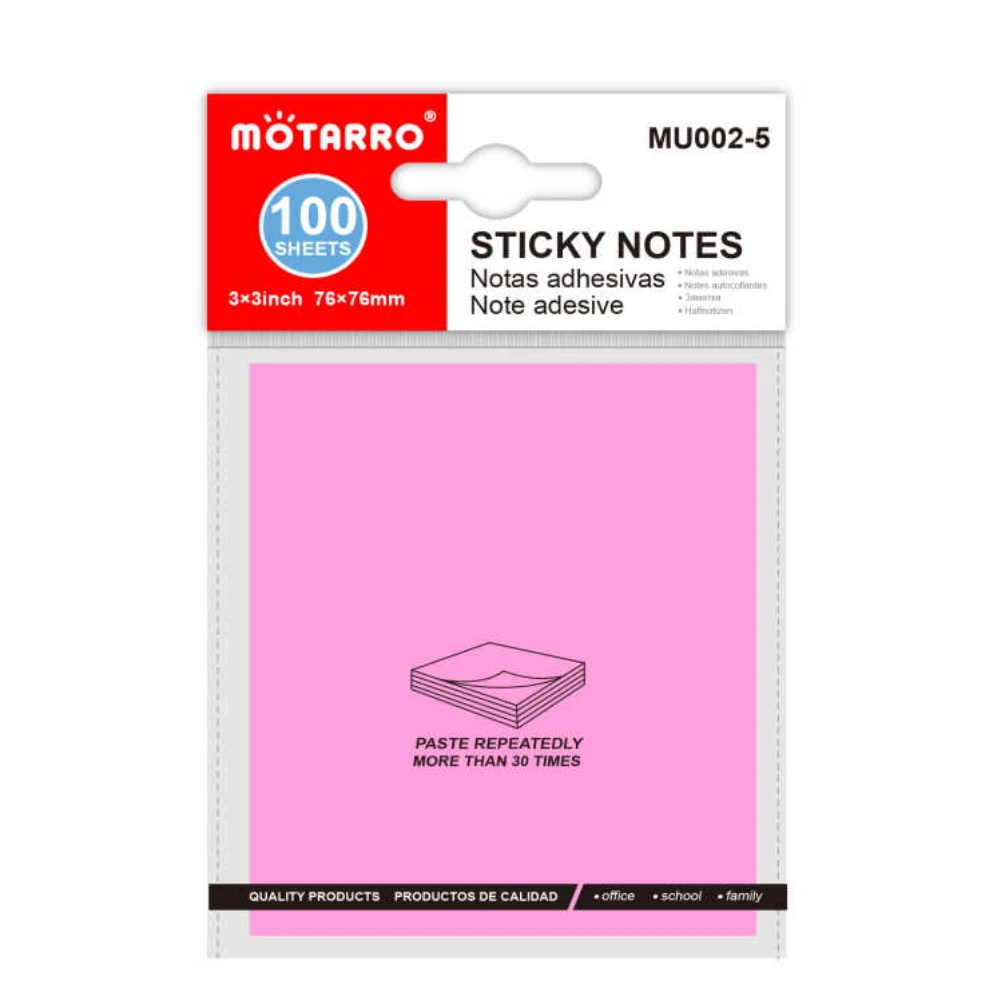 100 darabos 76x76 mm-es öntapadó jegyzettömb