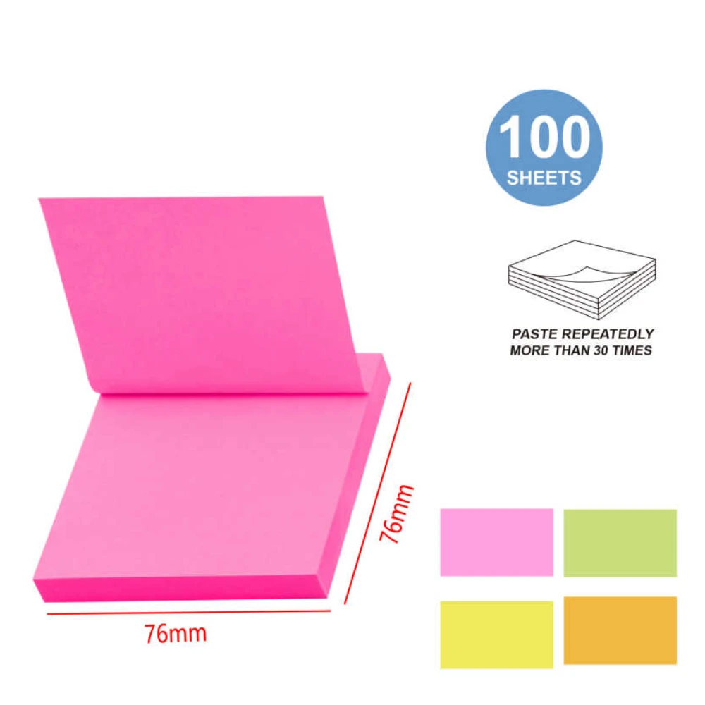 100 darabos 76x76 mm-es öntapadó jegyzettömb