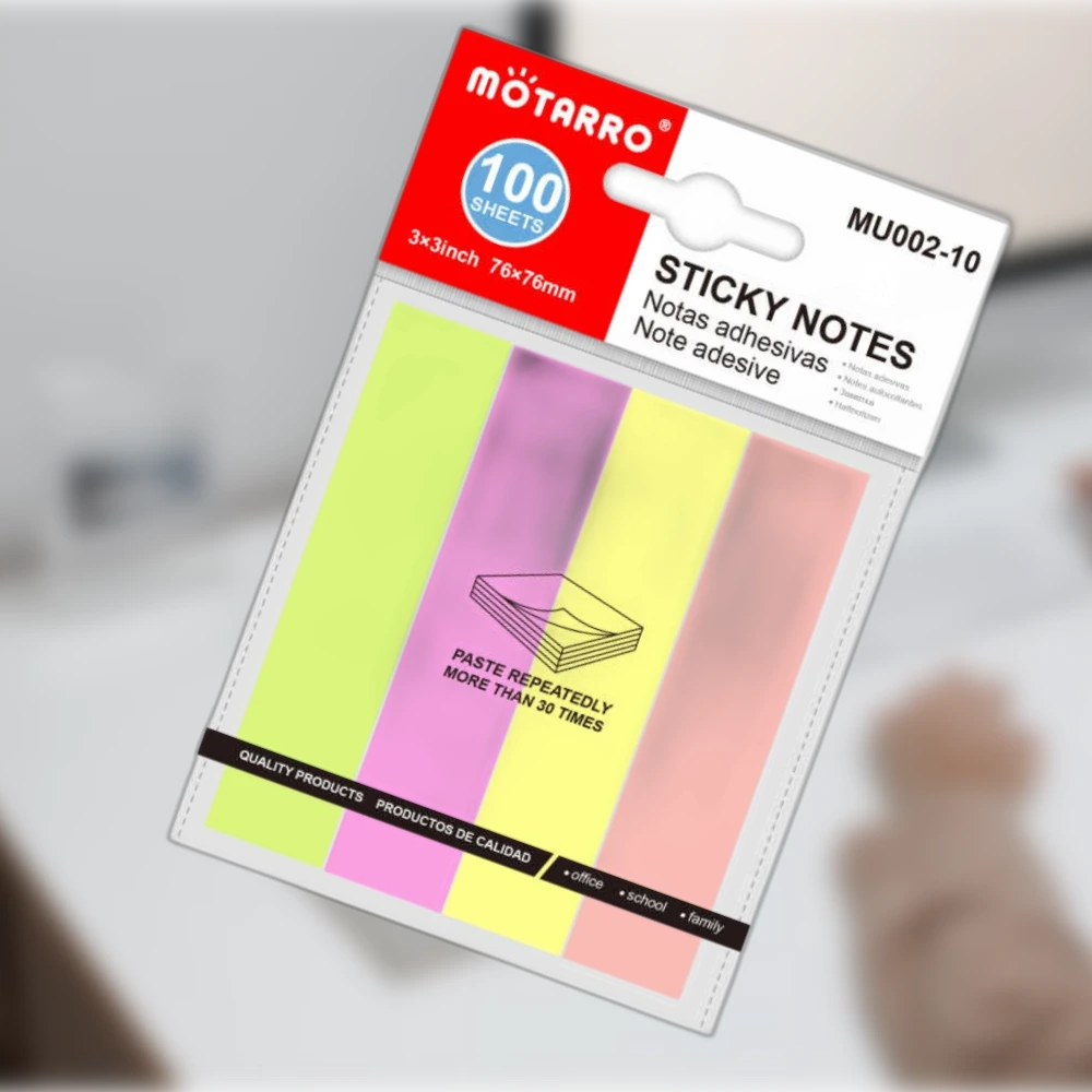 Színes 100 db-os Öntapadó Jegyzetfüzet