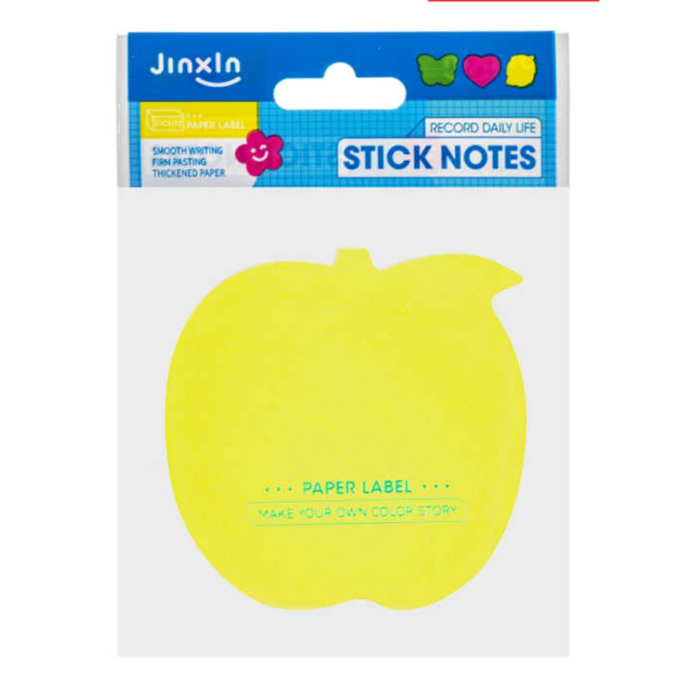 100 lapos fluoreszkáló színű post-it - alma