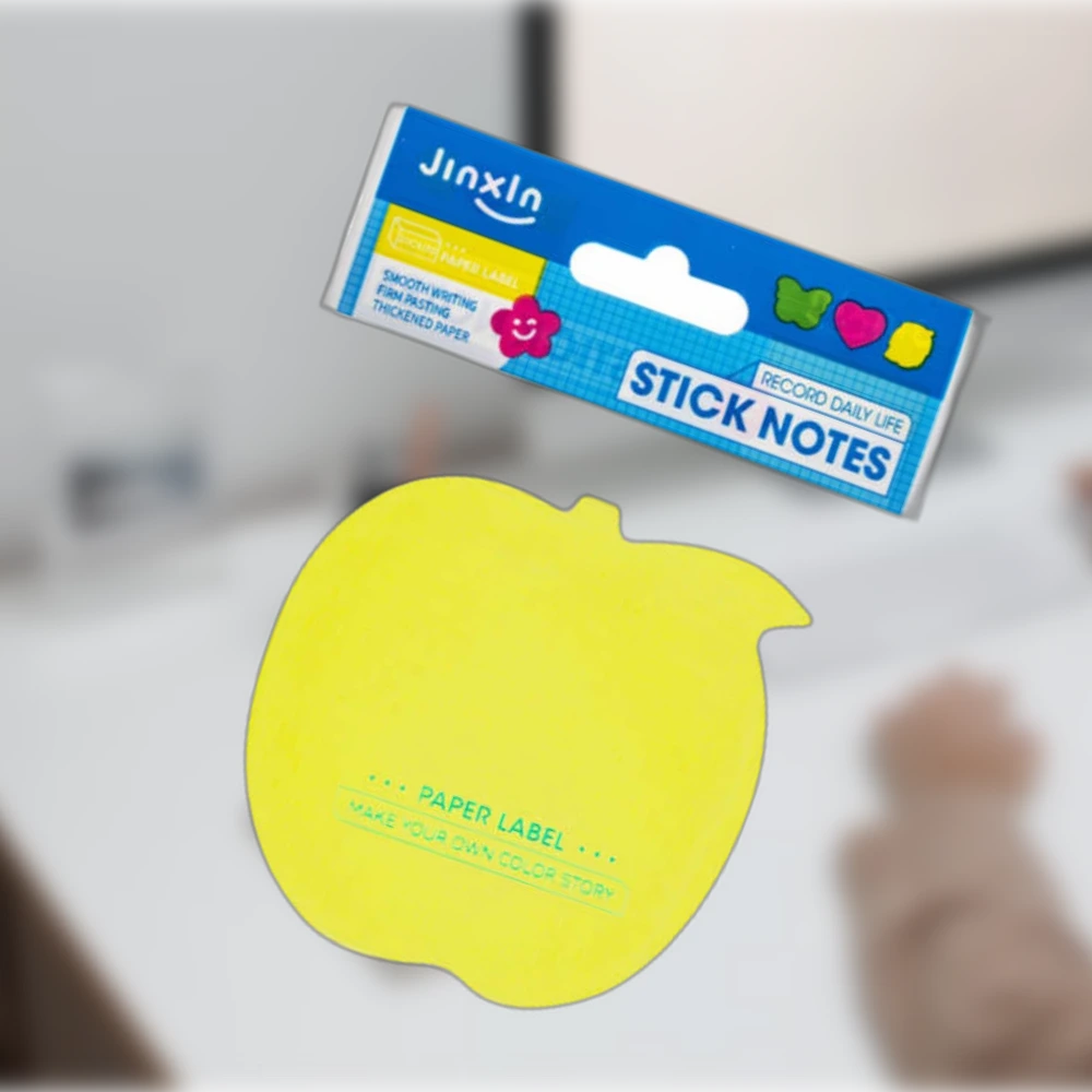 100 lapos fluoreszkáló színű post-it - alma