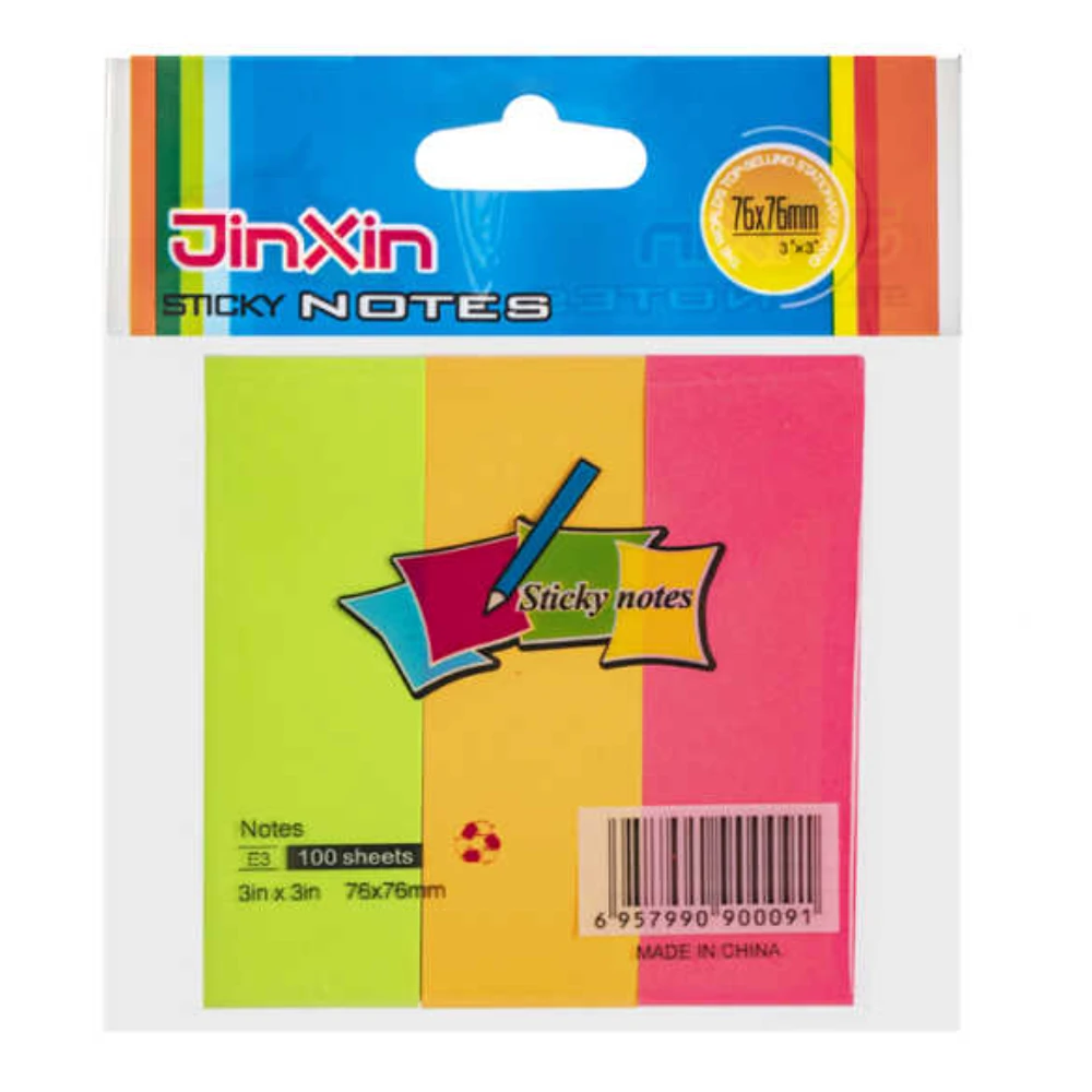 76*76MM Színes 3 Az 1-ben Öntapadós Jegyzetlap