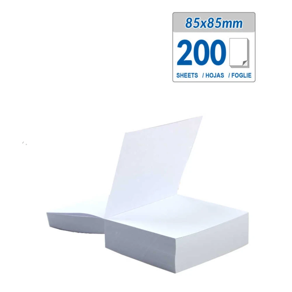 80g Fehér 85x85mm 200 Lapos Jegyzetfüzet