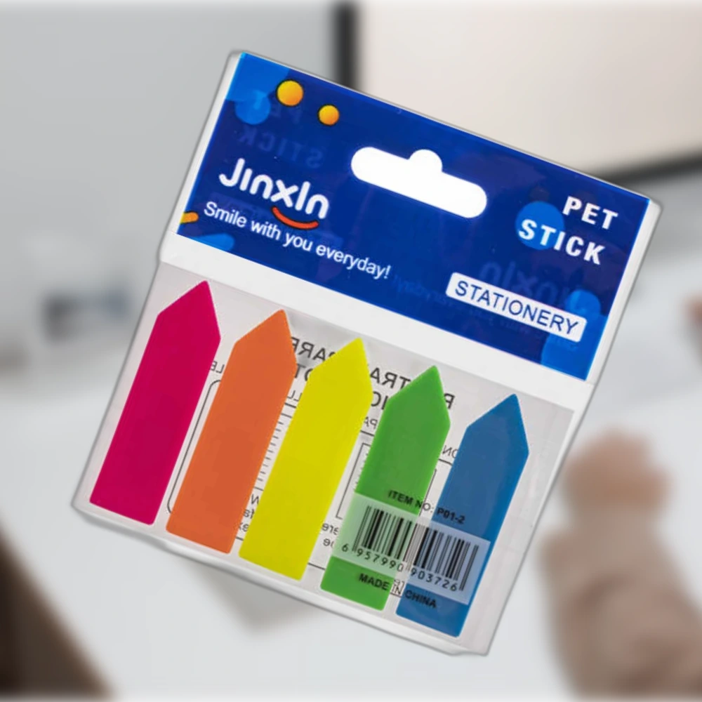 PET Nyíl Formájú Címke, Színes Jegyzetlapok
