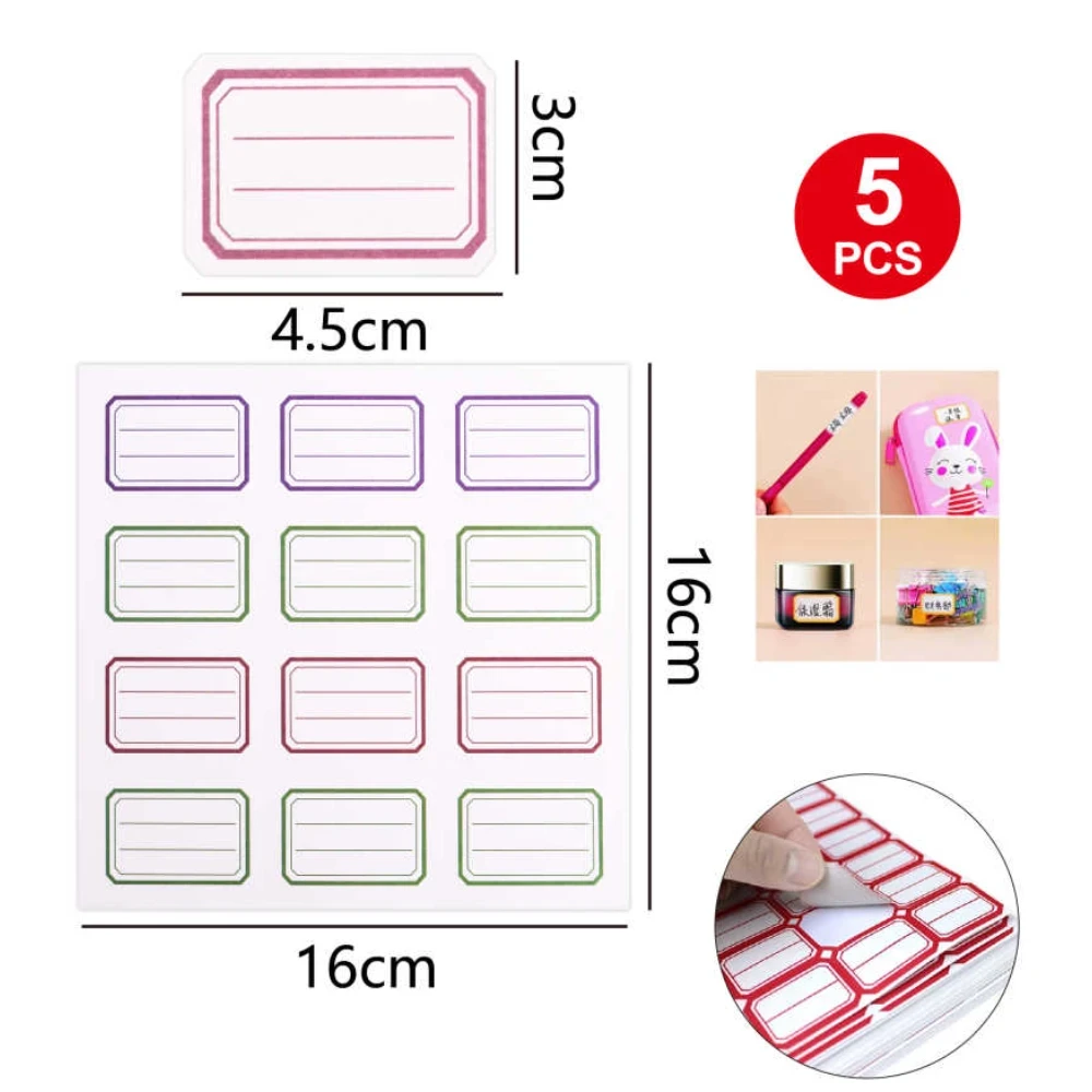 Öntapadós Címkék 5 db - 16x16 cm, 4,5x3 cm