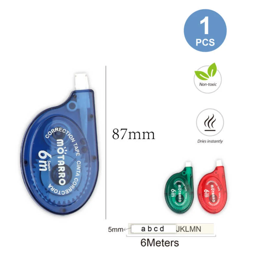 Hibajavító roller 5mm*6m - Piros/Kék/Zöld