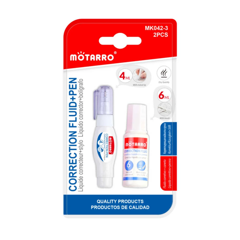 Mini Hibajavító Korrekciós Folyadék és Toll Készlet - 6ML + 4ML