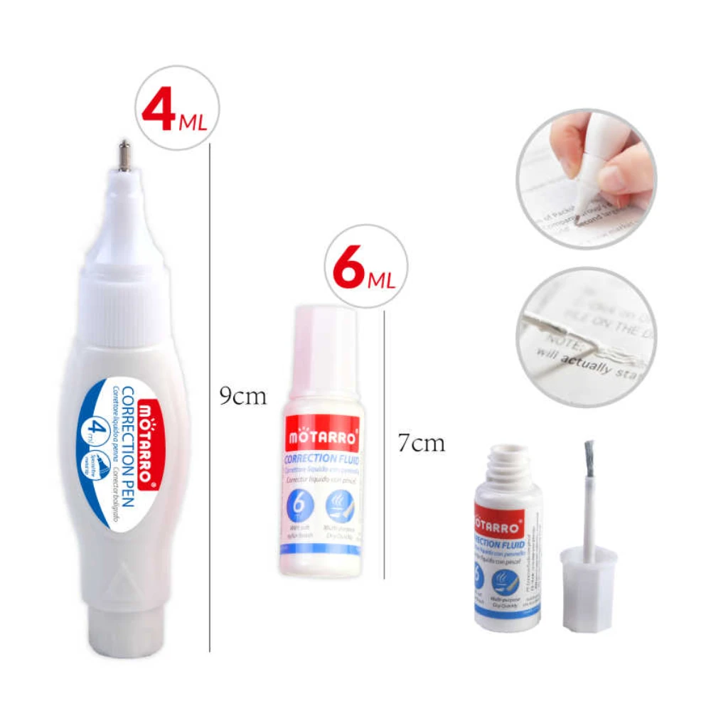 Mini Hibajavító Korrekciós Folyadék és Toll Készlet - 6ML + 4ML