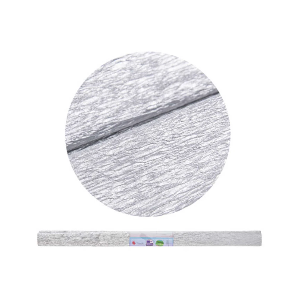 Krepp papír 50x200 cm - 17g Ezüst