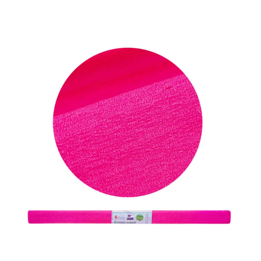 Krepp papír 50x200 cm - Fluoreszkáló Rózsaszín
