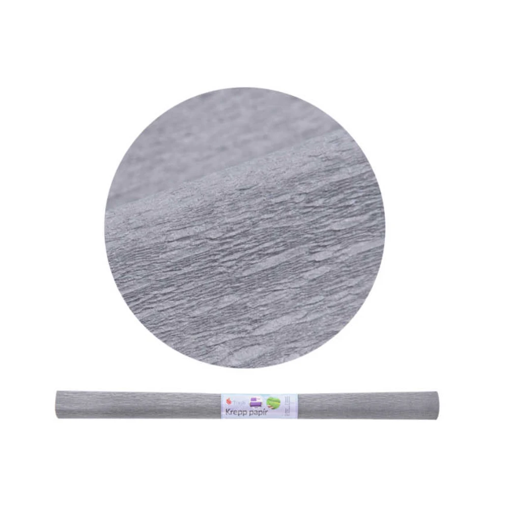 Krepp papír 50x200 cm - 17g Szürke