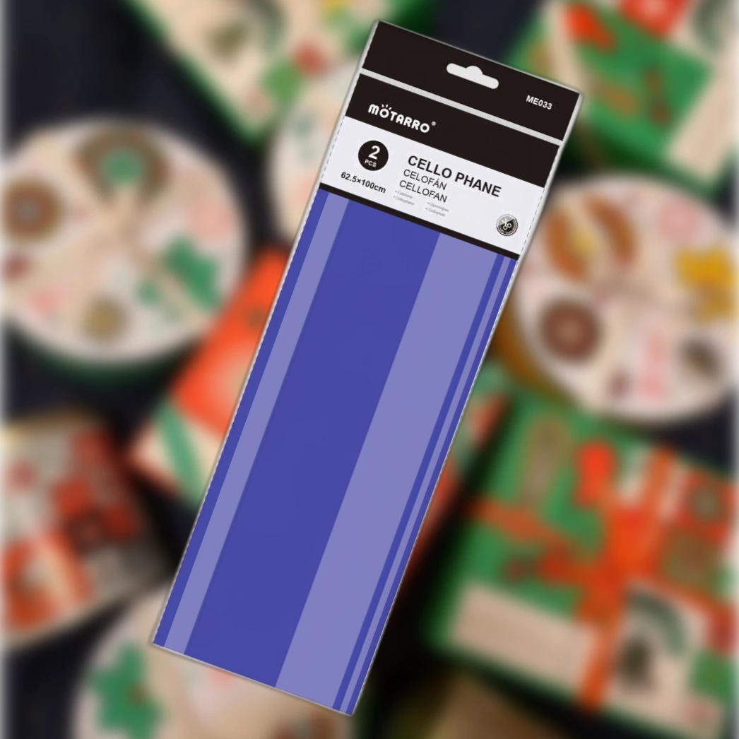 Kék Cellofán Papír 2db - Kreatív Kézműves Projektekhez