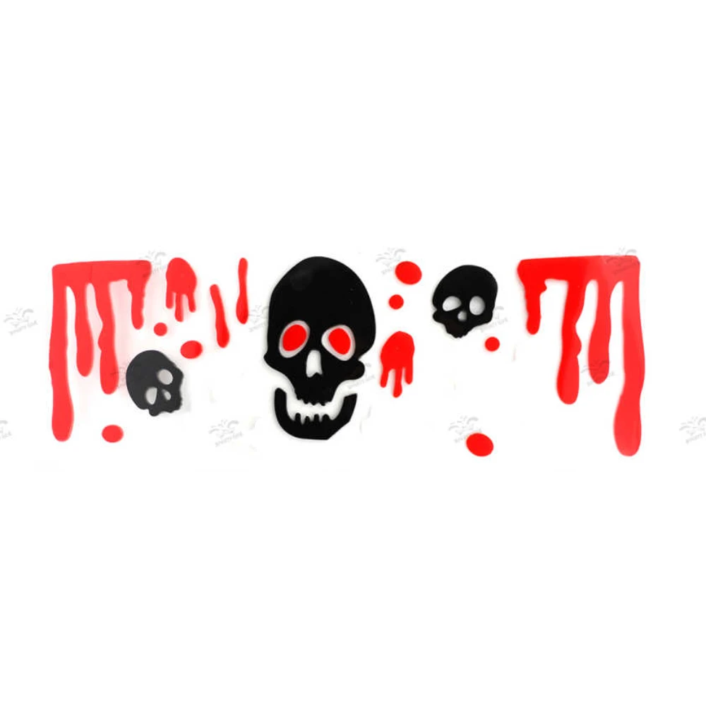 Halloween zselés ablakmatrica szett 3 mintával, vegyes csomagban, 1 db